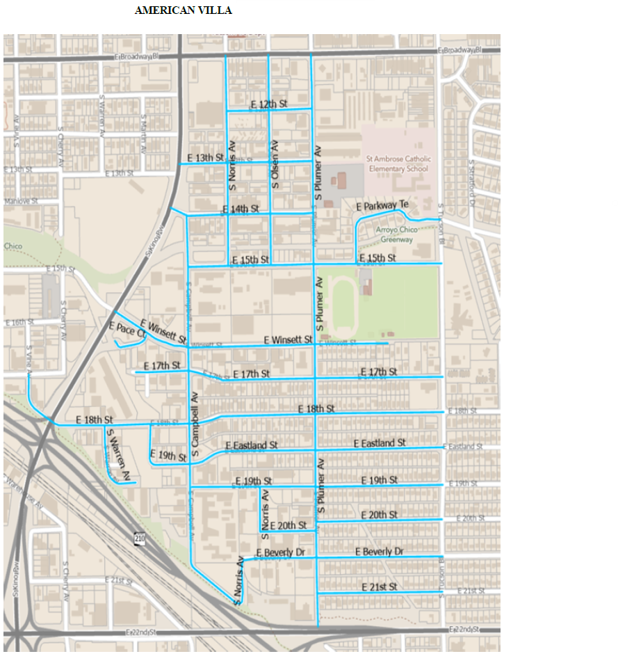 American Villa repaving maps