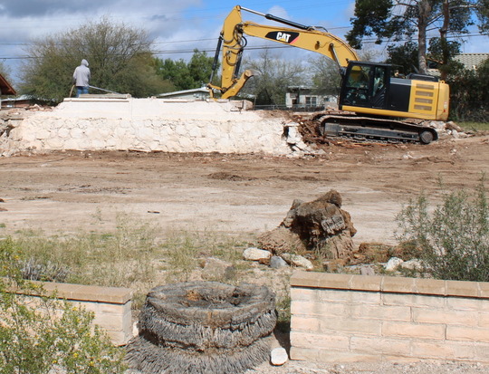 Photo of the house completely demolished.