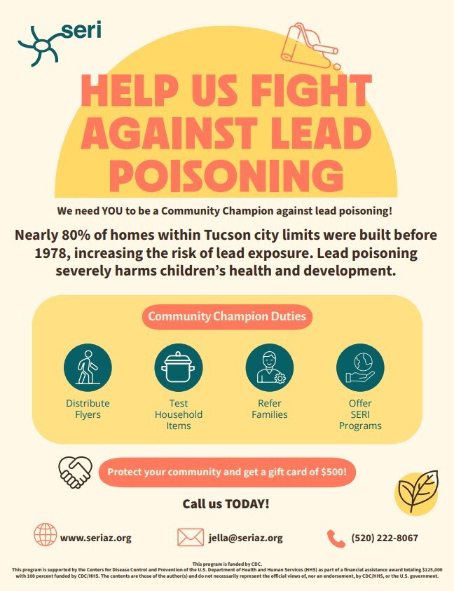 SERI flyer for Lead Community Champions