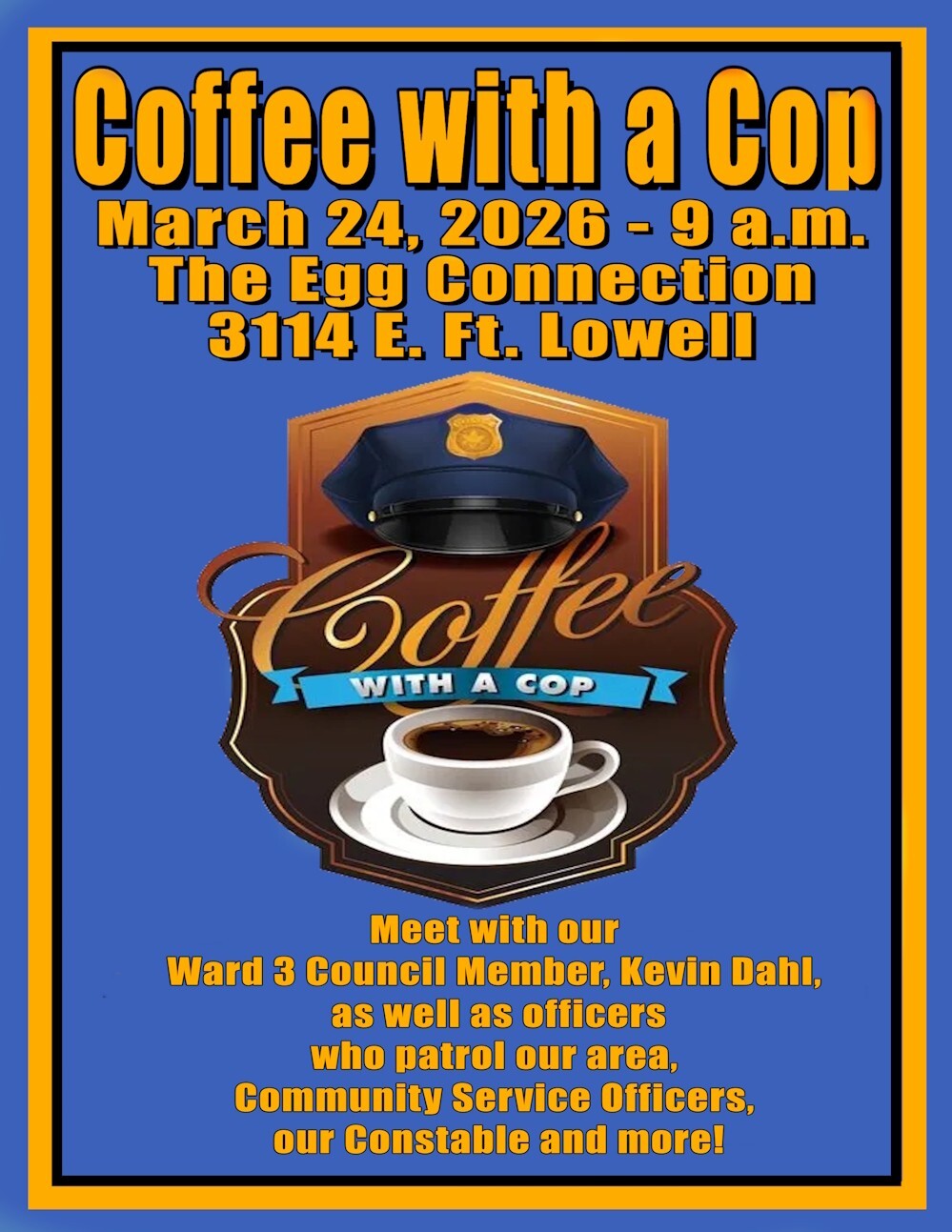 Coffee with a cop flier