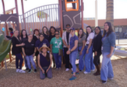 City Staff in front of new playground