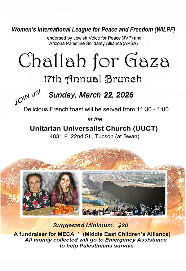 Challah for Gaza Flier