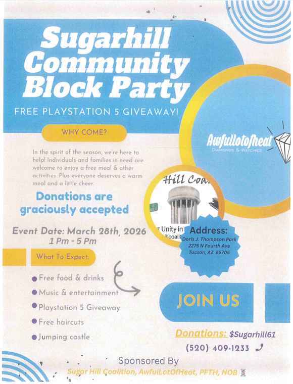 Sugarhill block party flier