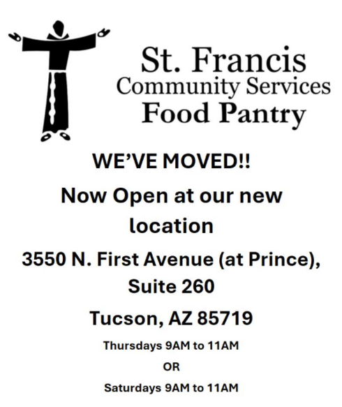 Flyer for St. Francis Community Services Food Pantry