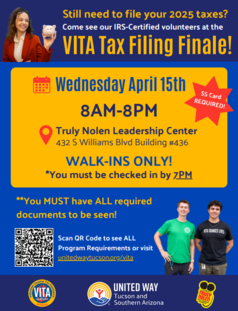 Tax Finale flier