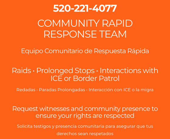 Graphic of orange rapid response team card