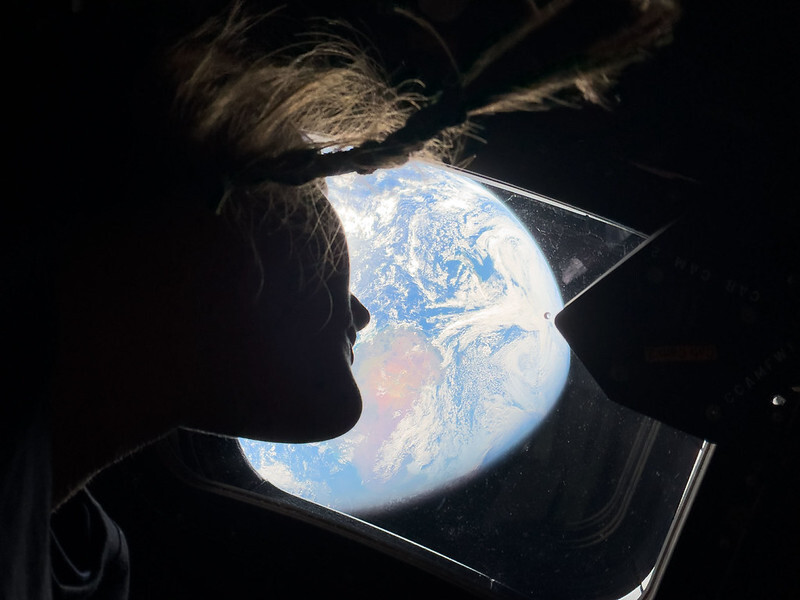 Photo of Earth taken from the Orion spacecraft.