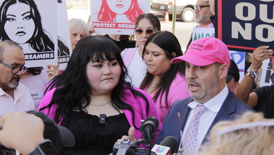 Photo of Karla Toledo and Immigration Attorney Mo Goldman