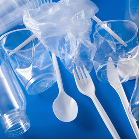 single use plastics like cups and forks