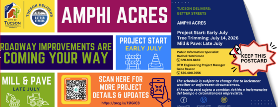 Flyer for the Amphi Acres roadway improvements