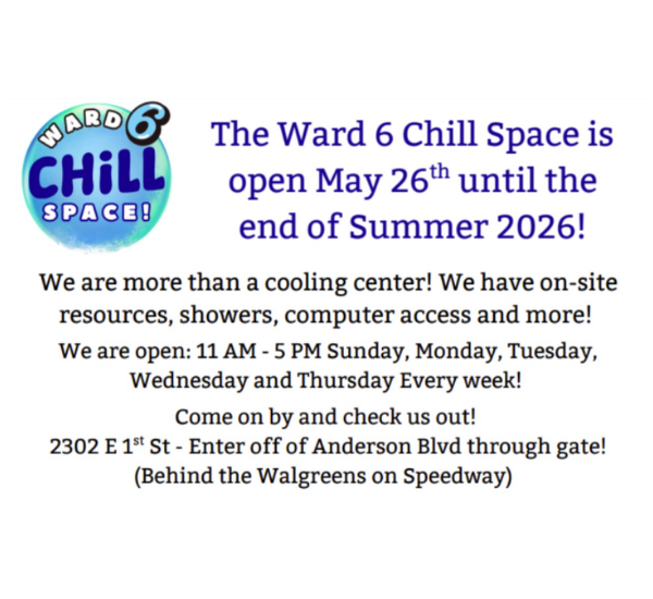 Flyer for the Ward 6 Chill Space.