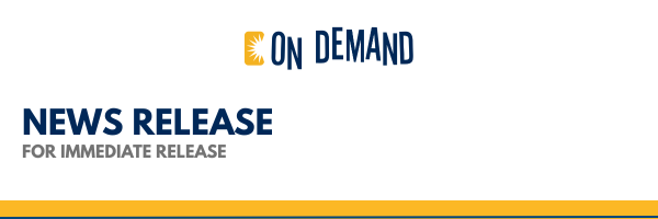 Sun On Demand for immediate release news release header
