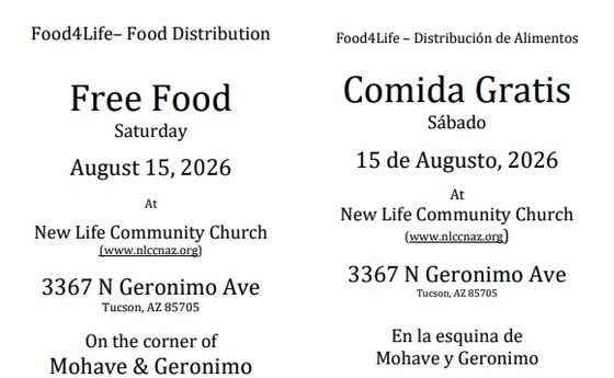 Free food distribution flyer