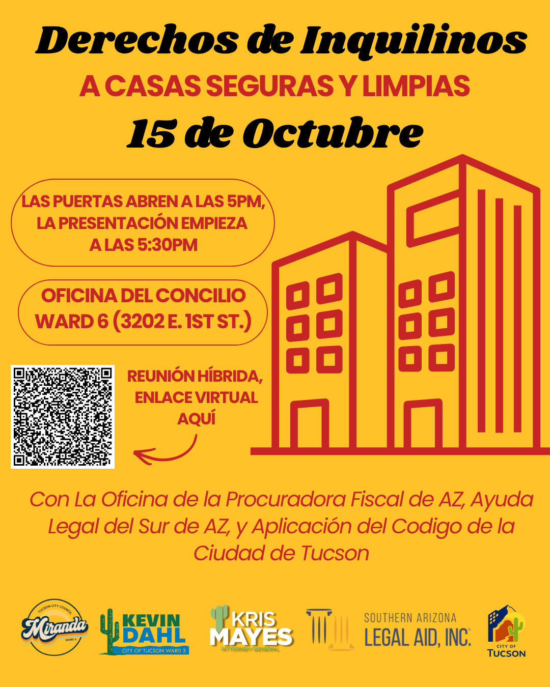 Flyer for Tenant's Rights event at the Ward 6 