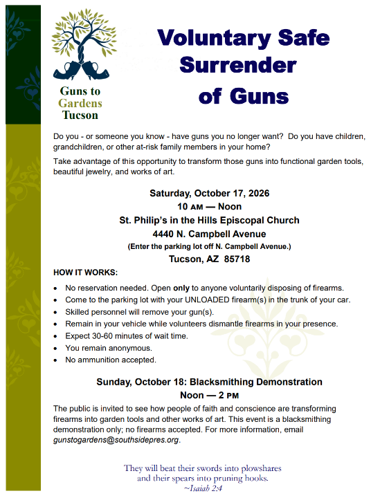 Voluntary Safe Surrender of Guns event