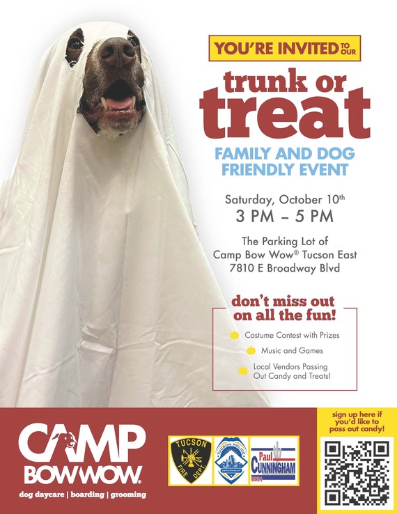 Trunk or Treat event will be held on Satruday, October 10 from 3 pm - 5 pm at 7810 E Broadway