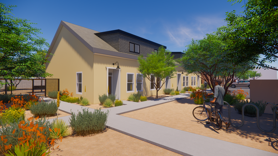El Rincon Rendering Barrio Anita - Yellow Row