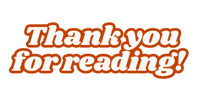 thank you for reading ending