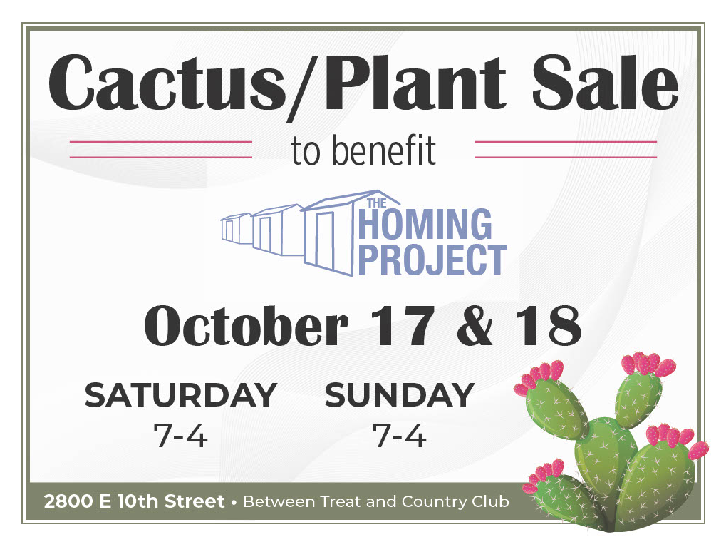 The Homing Project Cactus Sale, 10/17 and 10/18