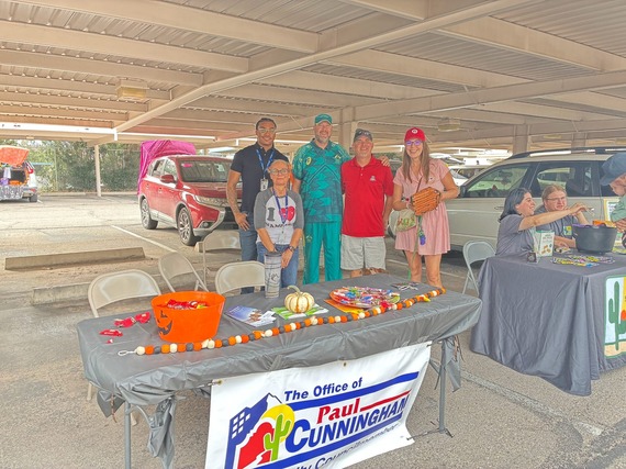 Councilmember Cunningham and staff at this weekend's Trunk or Treat celebration