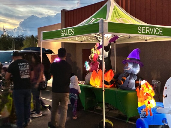 Tent at this weekend's Trunk or Treat celebration