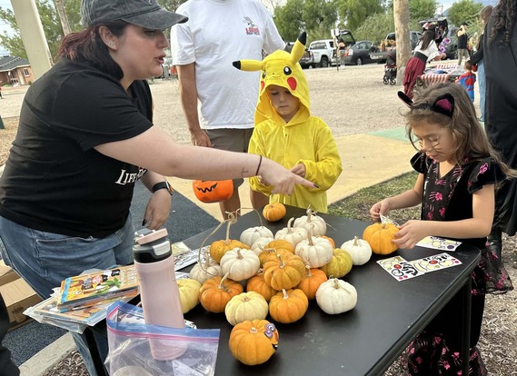 Decorating pumpkins at Palo Verde Park this weekend.