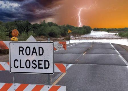 Never walk or drive through floodwater!