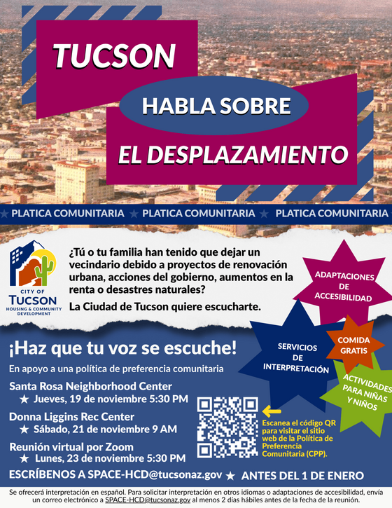 la ciudad, queren escuchar de la gente que fueron desplazados de su barrios.