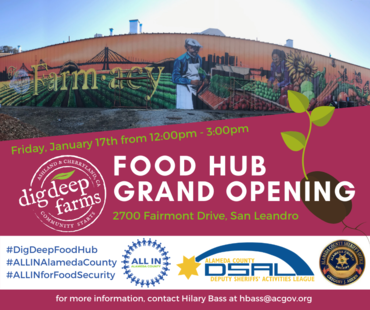 Dig Deep Farms Food Hub Grand Opening Flyer