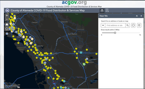 Alameda County COVID19 Testing, Food Distribution, and Social Services Map
