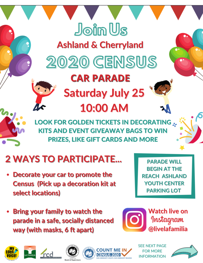 Ashland Cherryland Census Parade