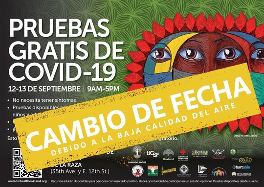 COVID testing postponement flyer (Spanish)