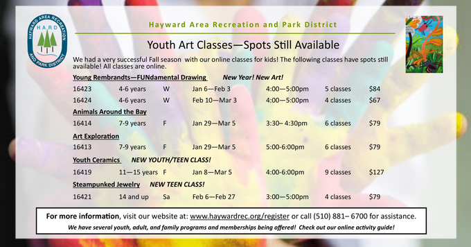 HARD Youth Winter 2021 Classes
