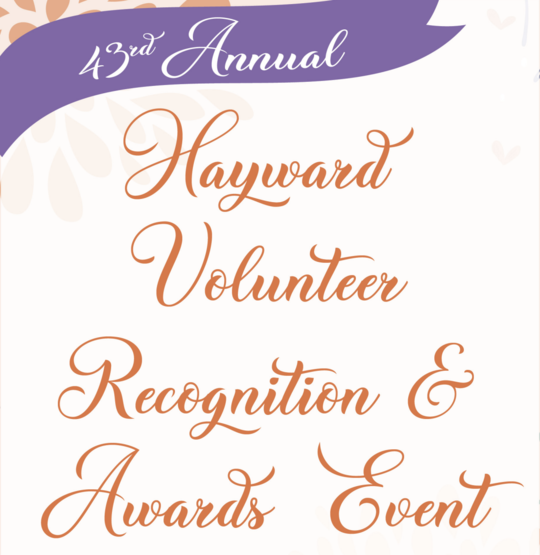 43rd Hearts of Hayward Volunteer Recognition Dinner