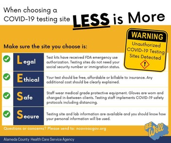 LESS is More: COVID-19 Pop-Up Testing Site Safety