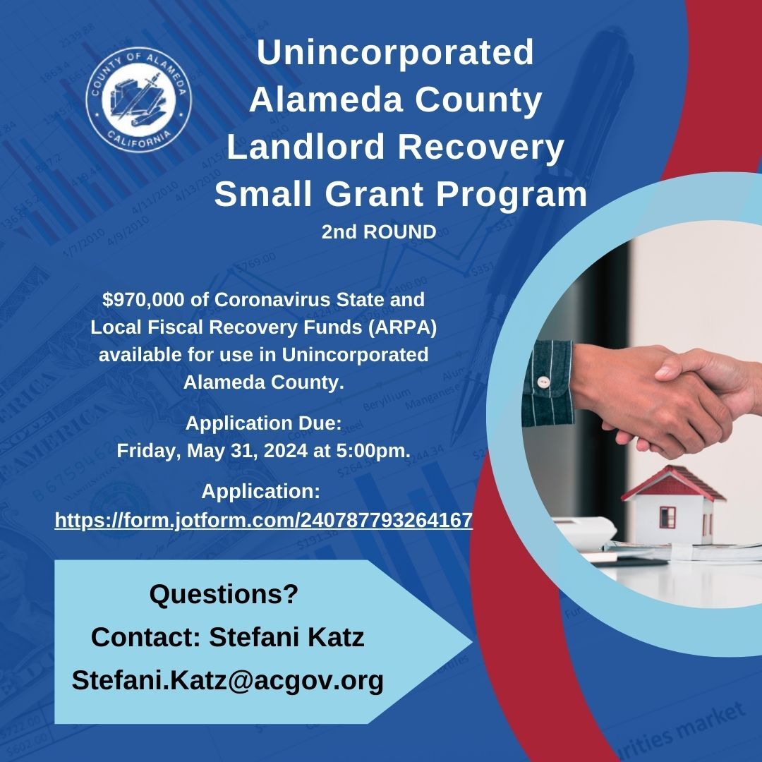 2024.05.31 Alameda County Unincorporated Area Landlord Recovery Small Grant Program 2nd Round