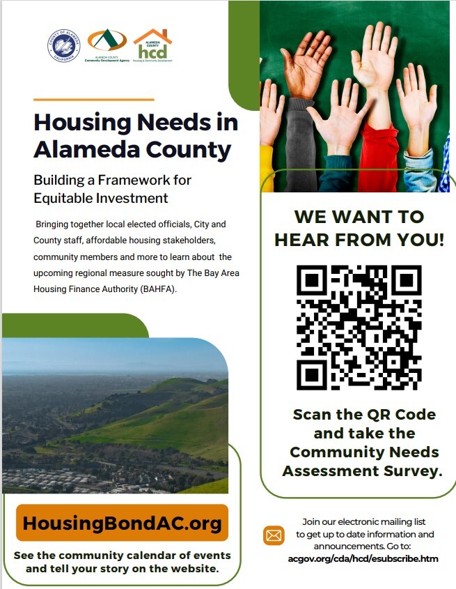 Alameda County Housing & Community Development (HCD) Community Housing Needs Assessment Survey (English)