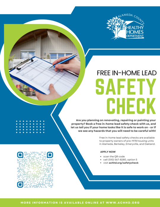 Free In-Home Lead Safety Check - Flyer