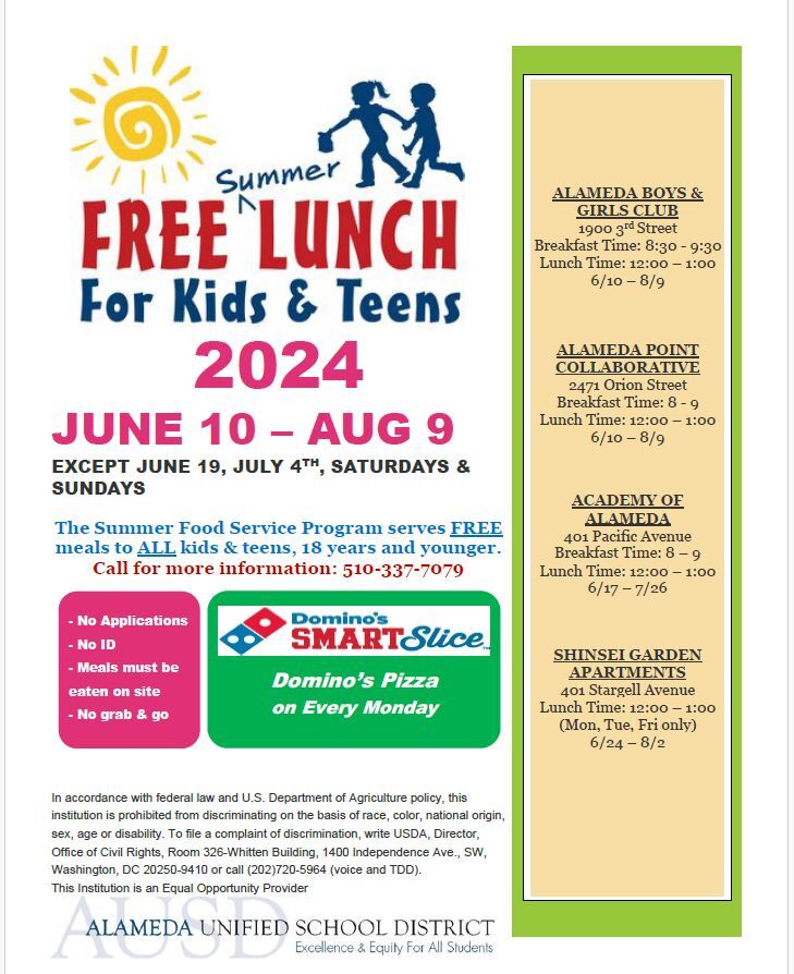 2024.06.10 Free Summer Meals for Youth in Alameda