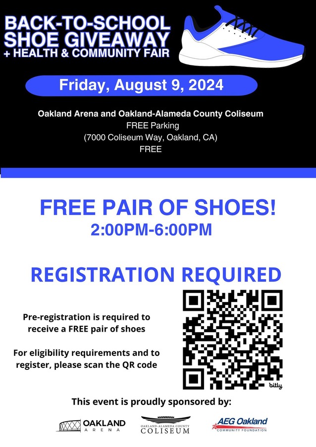 Shoe Giveaway Registration Flyer