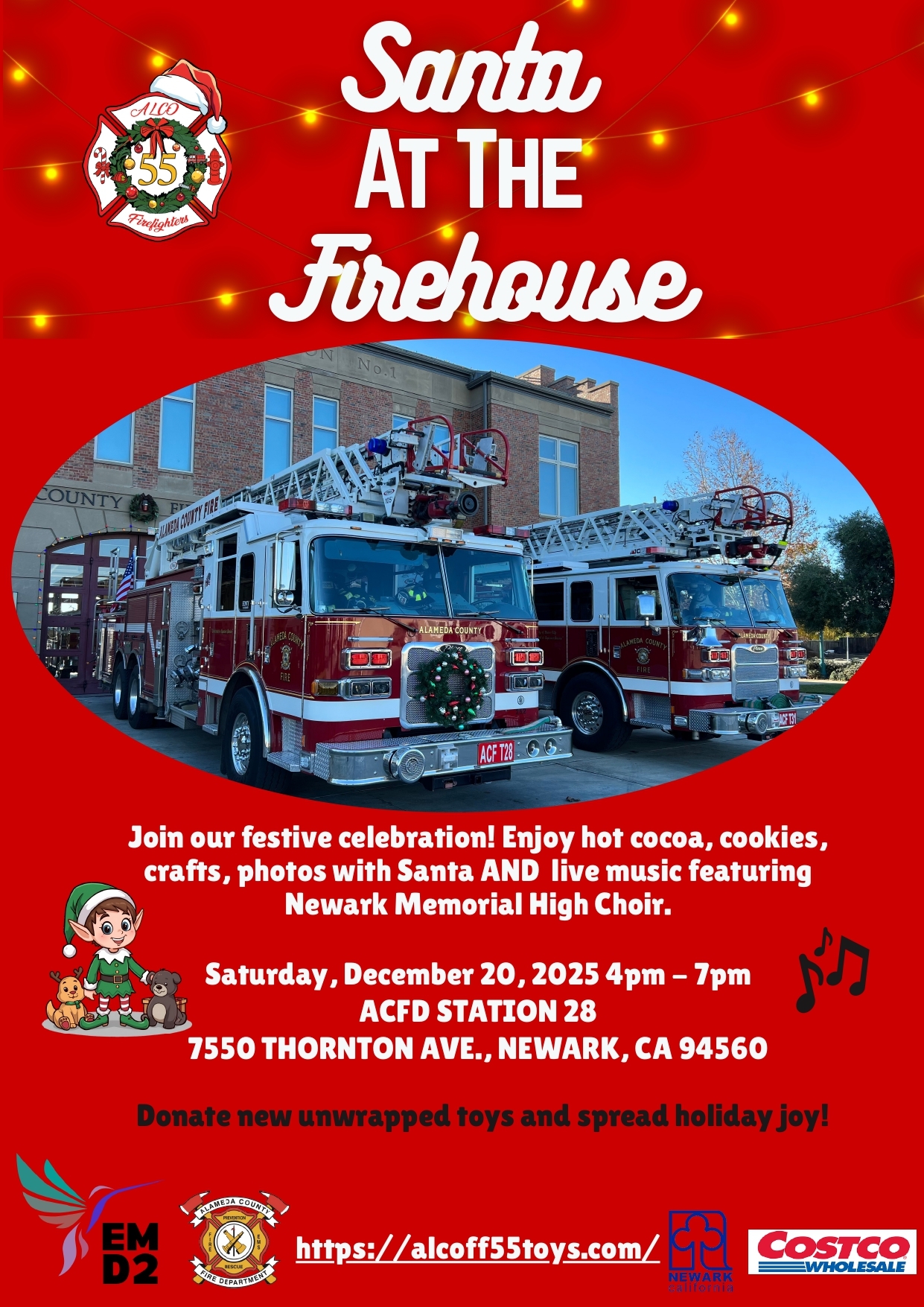 Santa at the Firehouse Flyer