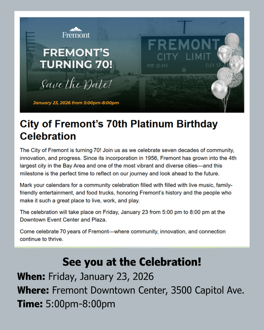 Fremont 70th Birthday