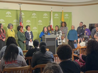 Supervisor Lena Tam at Human Trafficking Press Conference