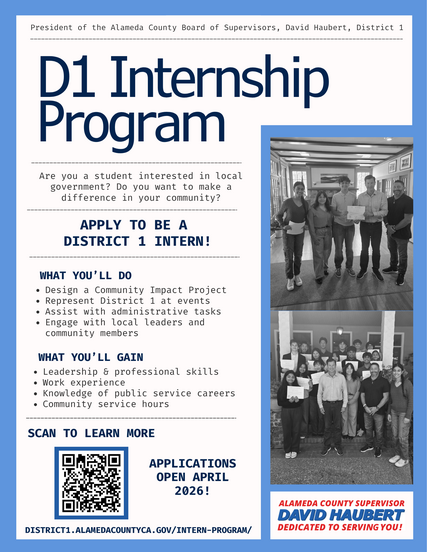 D1 Internship Program Flyer
