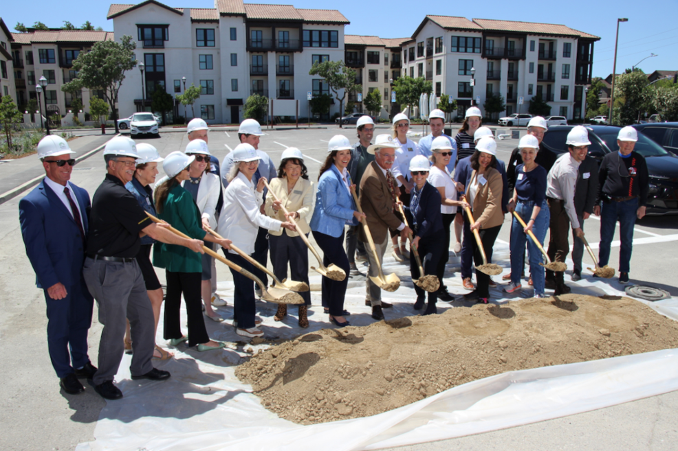 Livermore leaders and officials shoveling dirt at new Eden Housing Project