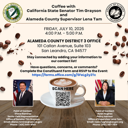 Coffee with Senator TG and Supervisor LT english