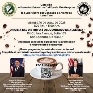 Coffee with Senator TG and Supervisor LT Spanish