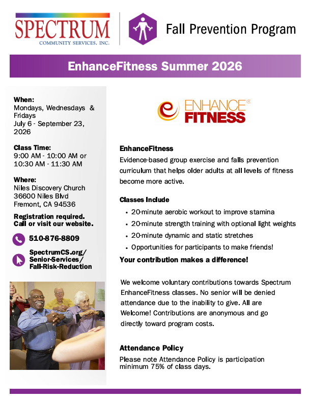 Spectrum Seniors Safe Walking Flyer
