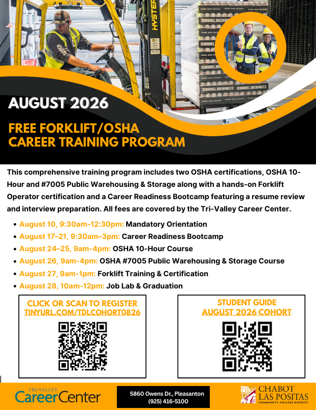 Free August Forklift & OSHA Training Flyer