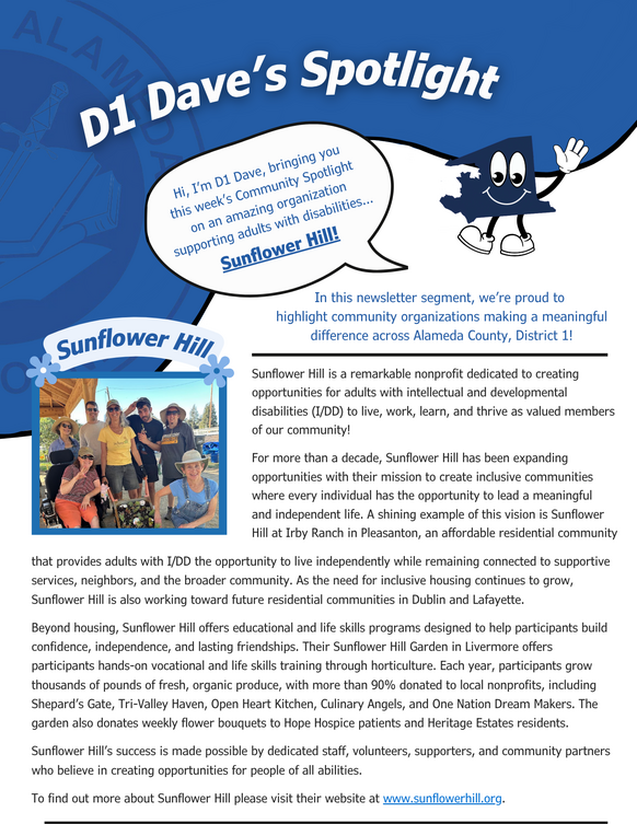 Sunflower Hill Community Spotlight